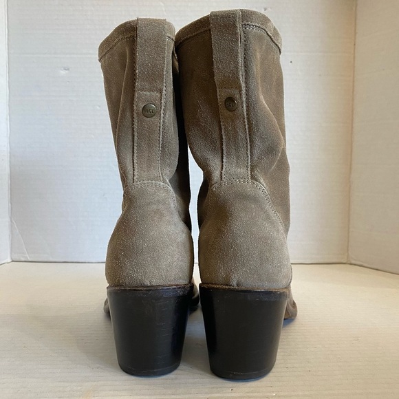 AGL Boots Size 37 US Size 7 Tan Suede Leather Pull On Casual Classic - Picture 8 of 15